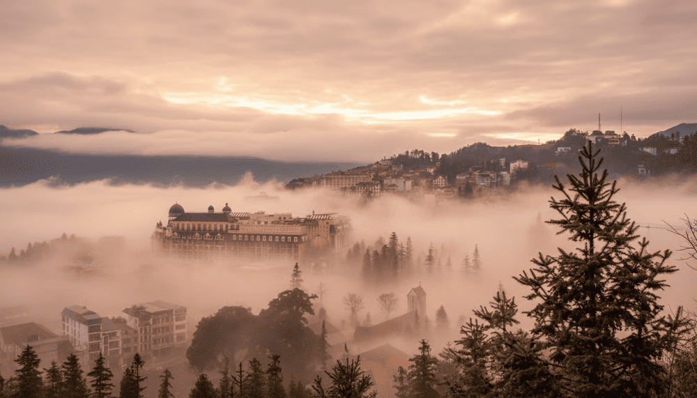 Thị trấn Sa Pa trong biển m&acirc;y